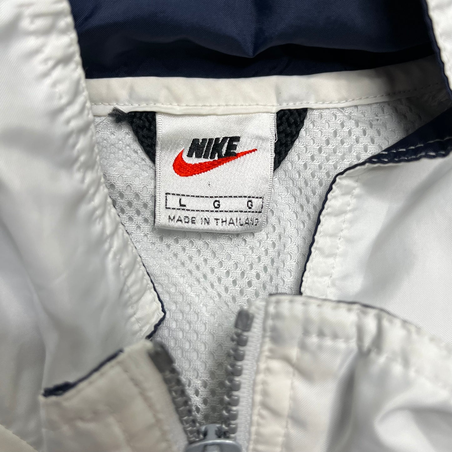 90s White Nike Windbreaker - L
