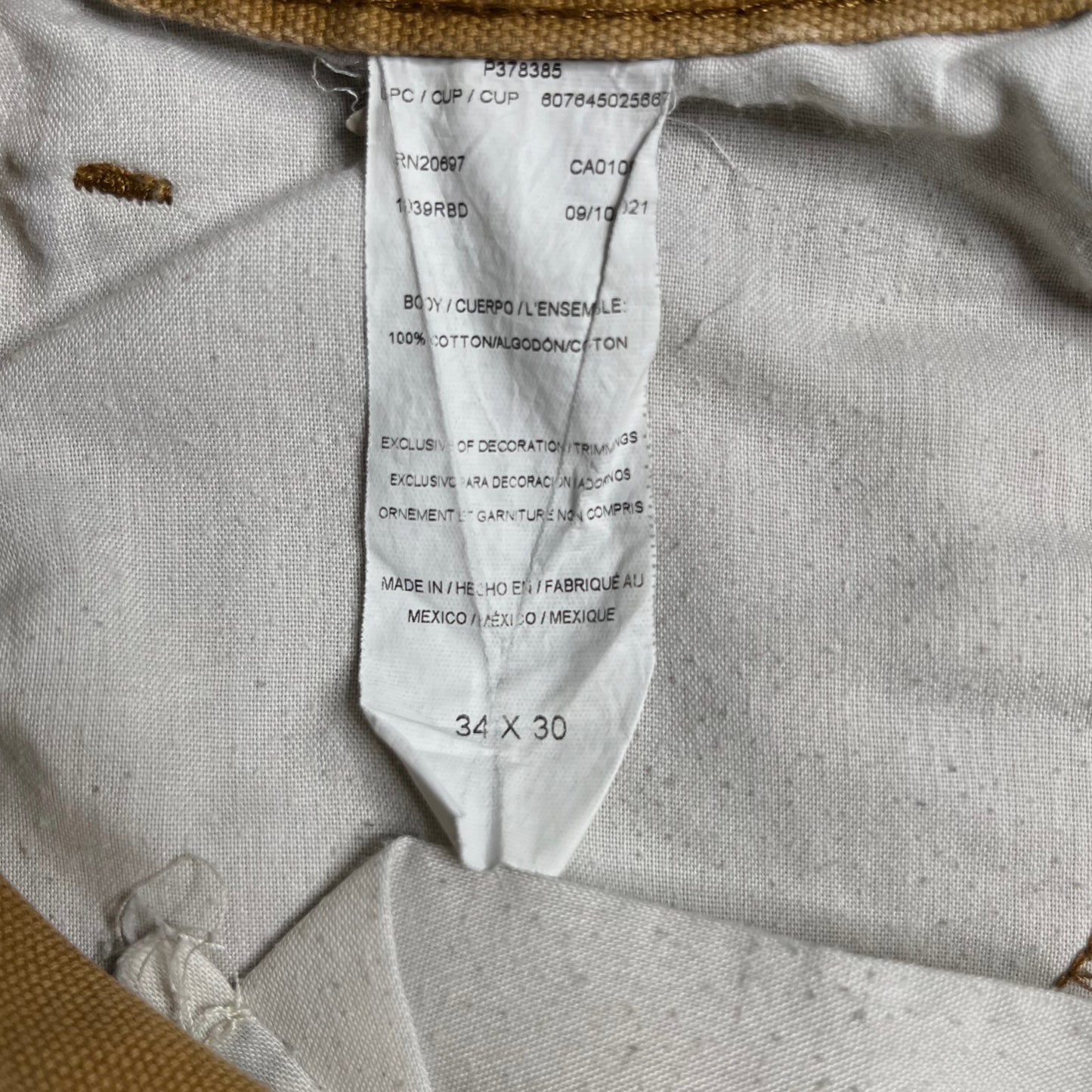 Khaki Dickie Carpenter Pants (34x30)
