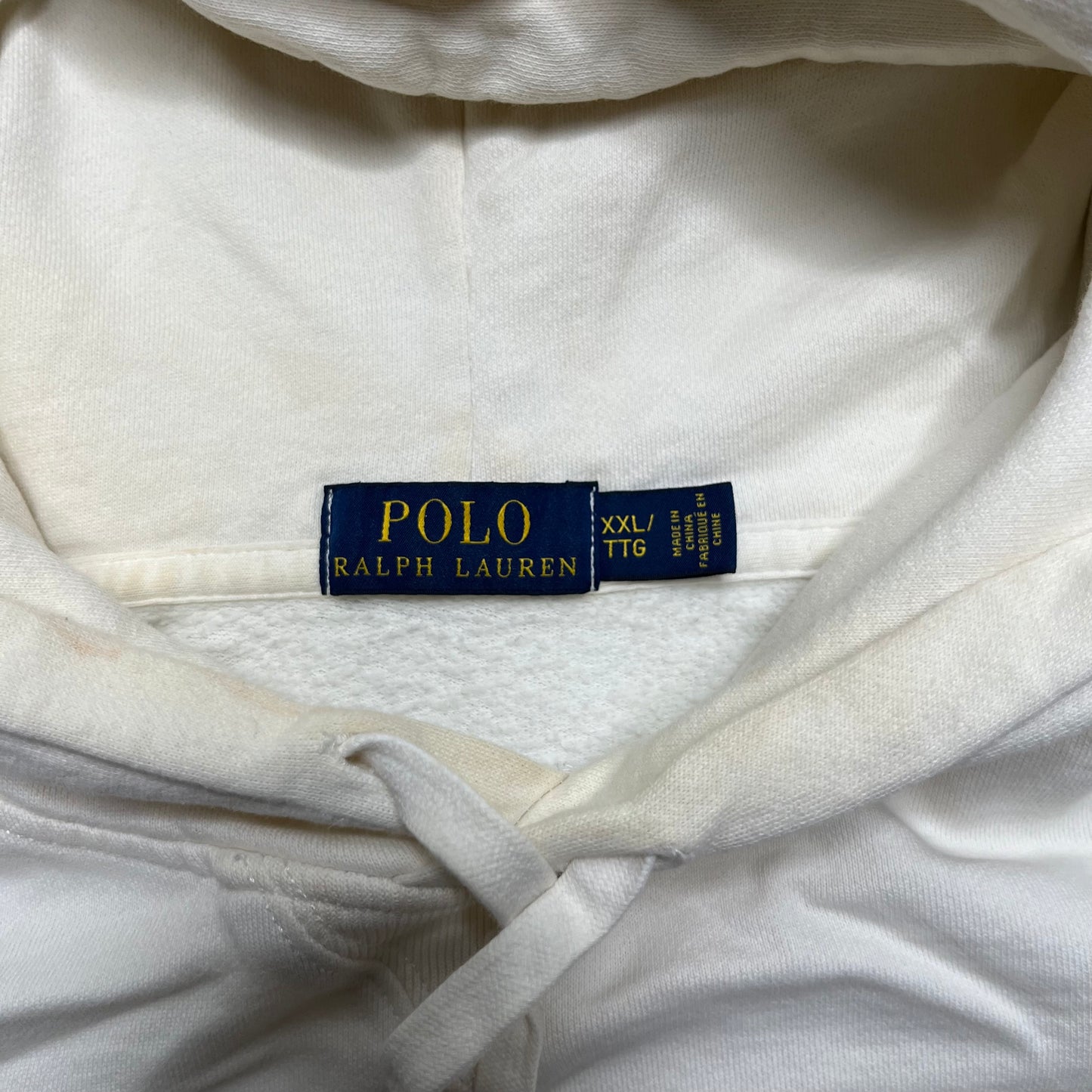 White Polo Ralph Lauren Hoodie - 2XL
