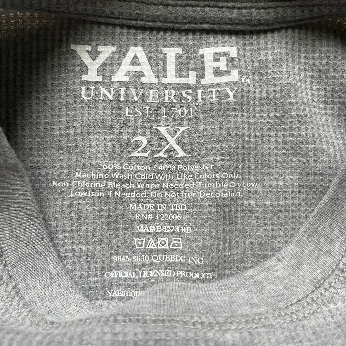 Yale University Crop Top - 2XL