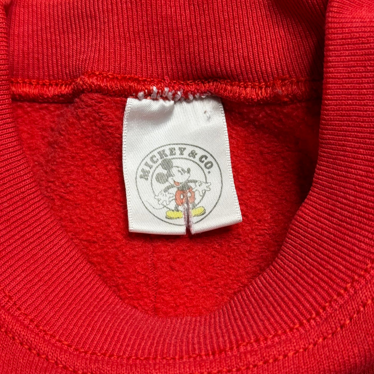 90s Disney Mickey Red Crewneck - M