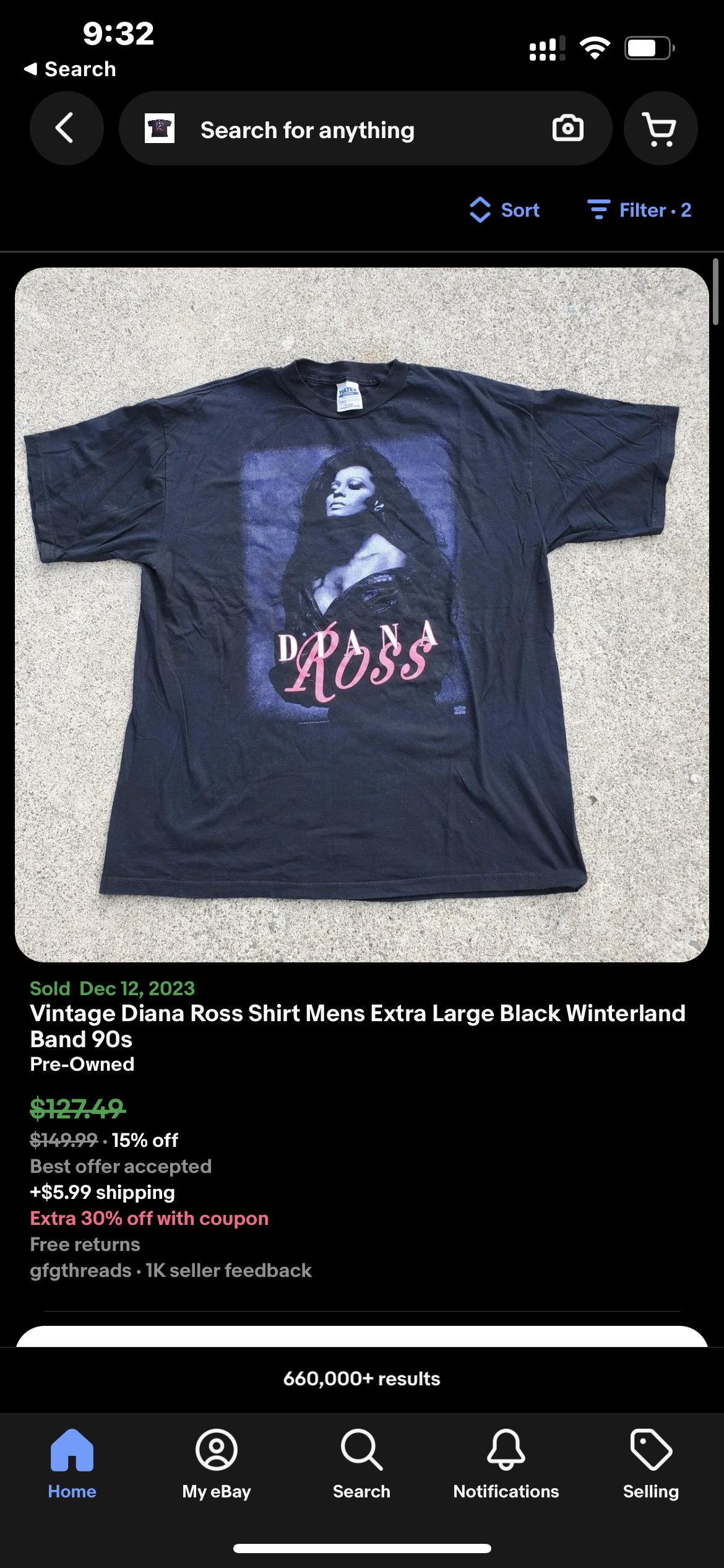 1995 Diana Ross Tour Tee (XL)
