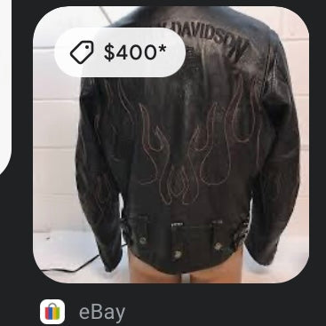 Harley Davison Leather Flame Jacket (XL)