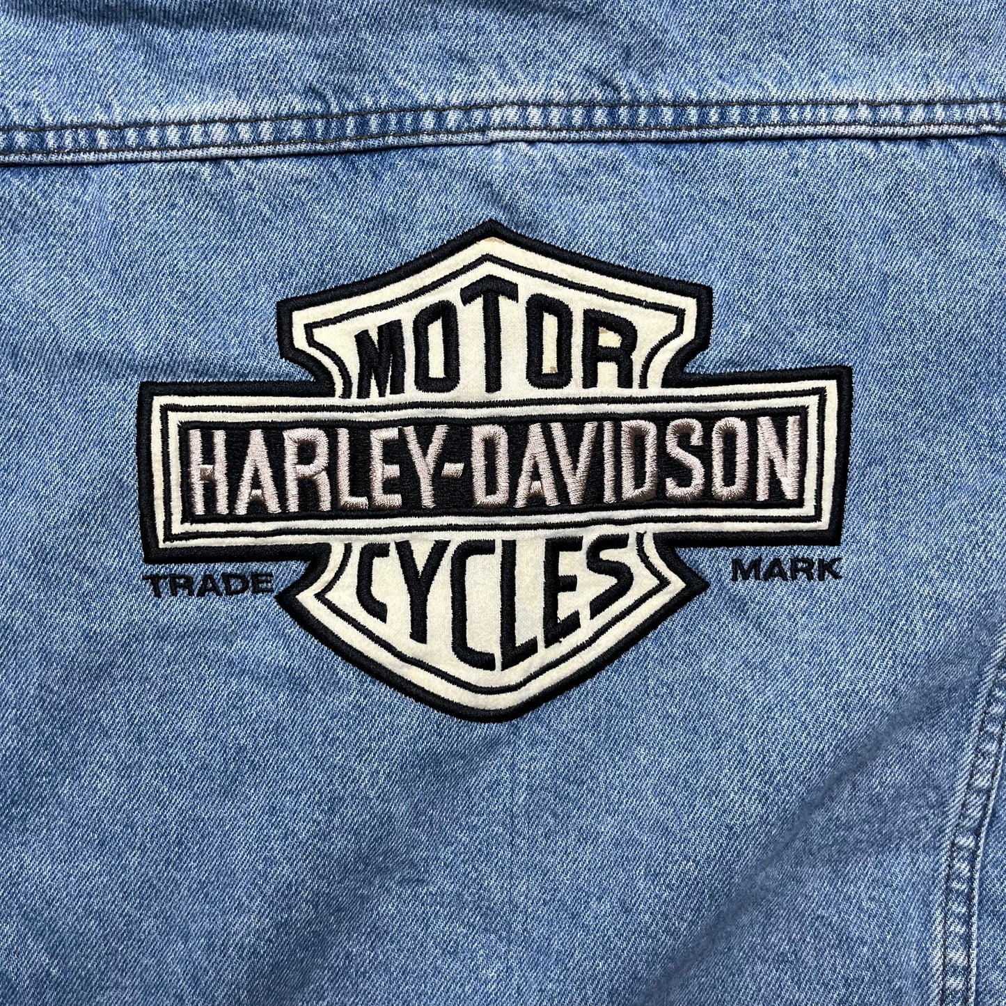 00s Harley Davidson Jean Jacket - L