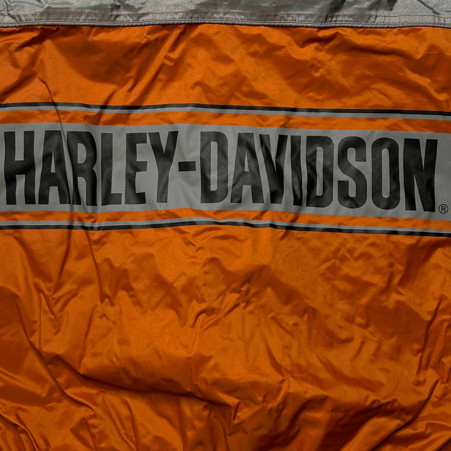 Orange Harley Davidson Windbreaker Jacket (XL)