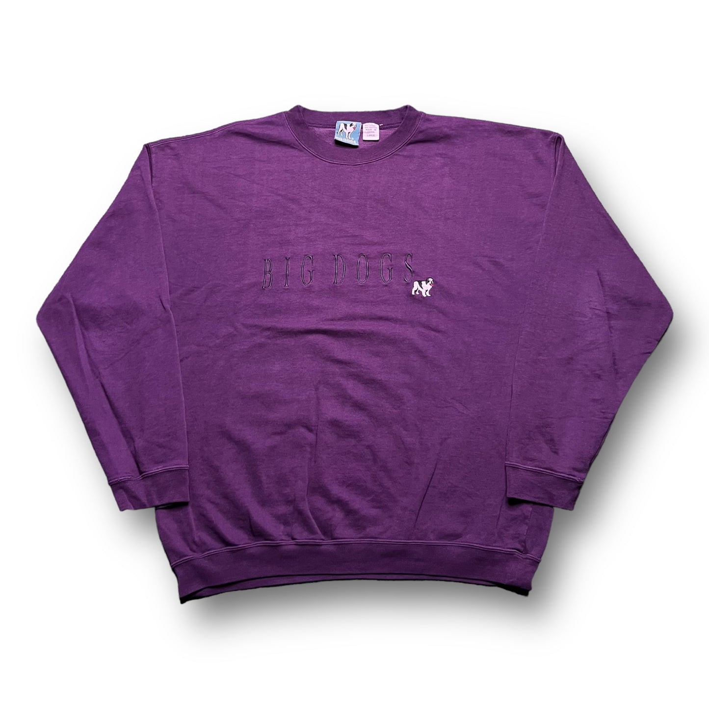 Purple Big Dogs Crewneck - L