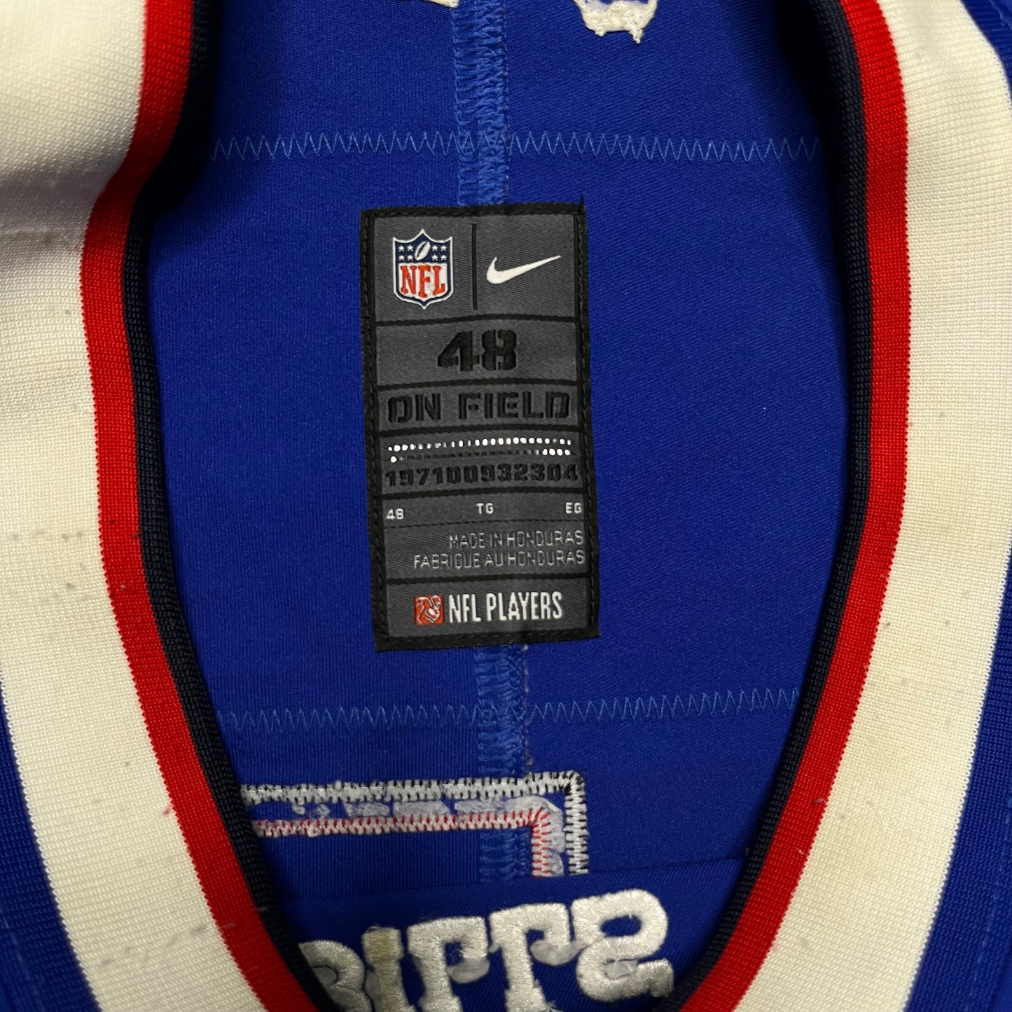 Buffalo Bills Josh Allen On Field Jersey - L