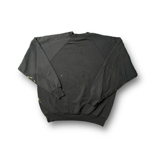 90s Black Hanes Blank Crewneck (L)