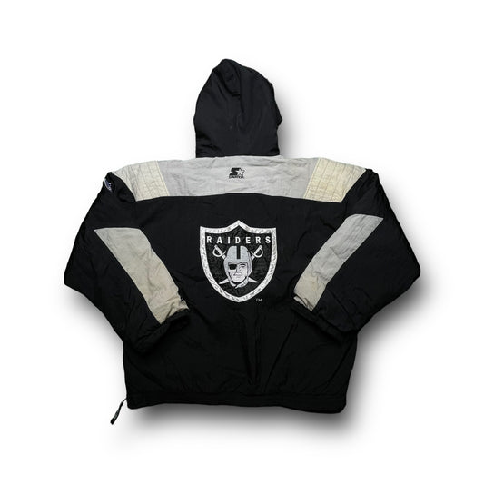 90s Oakland Raiders Puffer Jacket (XL)