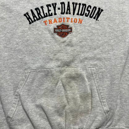 00s Harley Davidson Grey Hoodie - XL