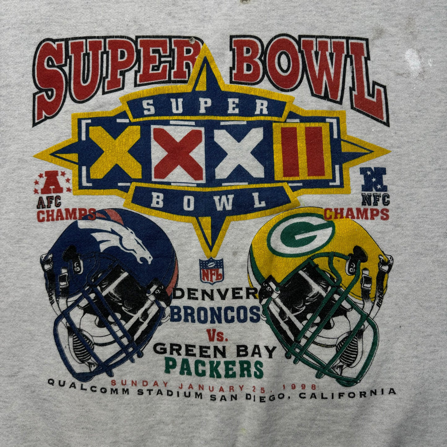 1998 Super Bowl Helmet Crewneck - XL