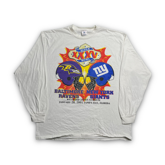 ‘01 Ravens X Giants Super Bowl Tee (XL)