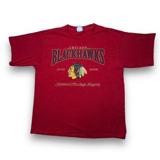 90s Chicago Blackhawks NHL Tee - L