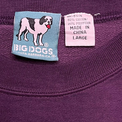 Purple Big Dogs Crewneck - L