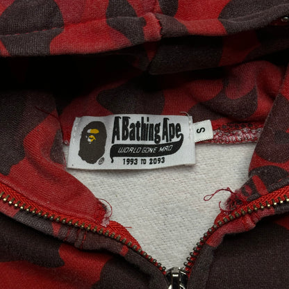 Red Bape Full-Zip Hoodie (S)