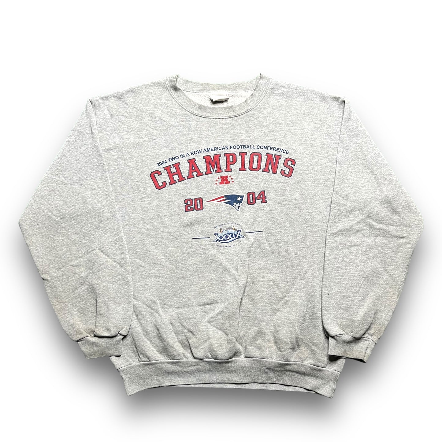 ‘04 New England Patriots Crewneck - L