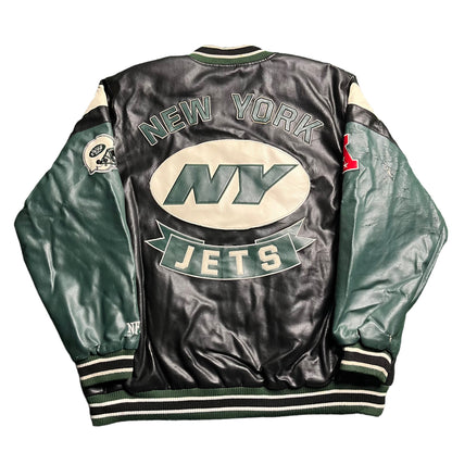 00s New York Jets Leather Jacket (3XL)