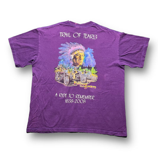 ‘08 Trail Of Tears Motorcycle Tee - XL