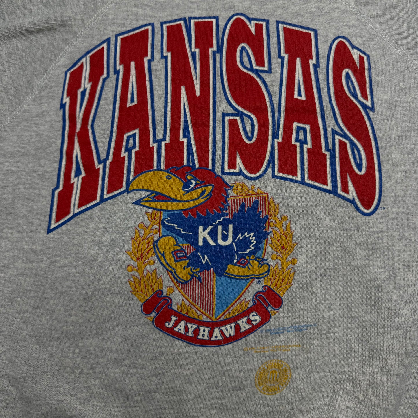 90s Kansas Jayhawks KU Crewneck - M