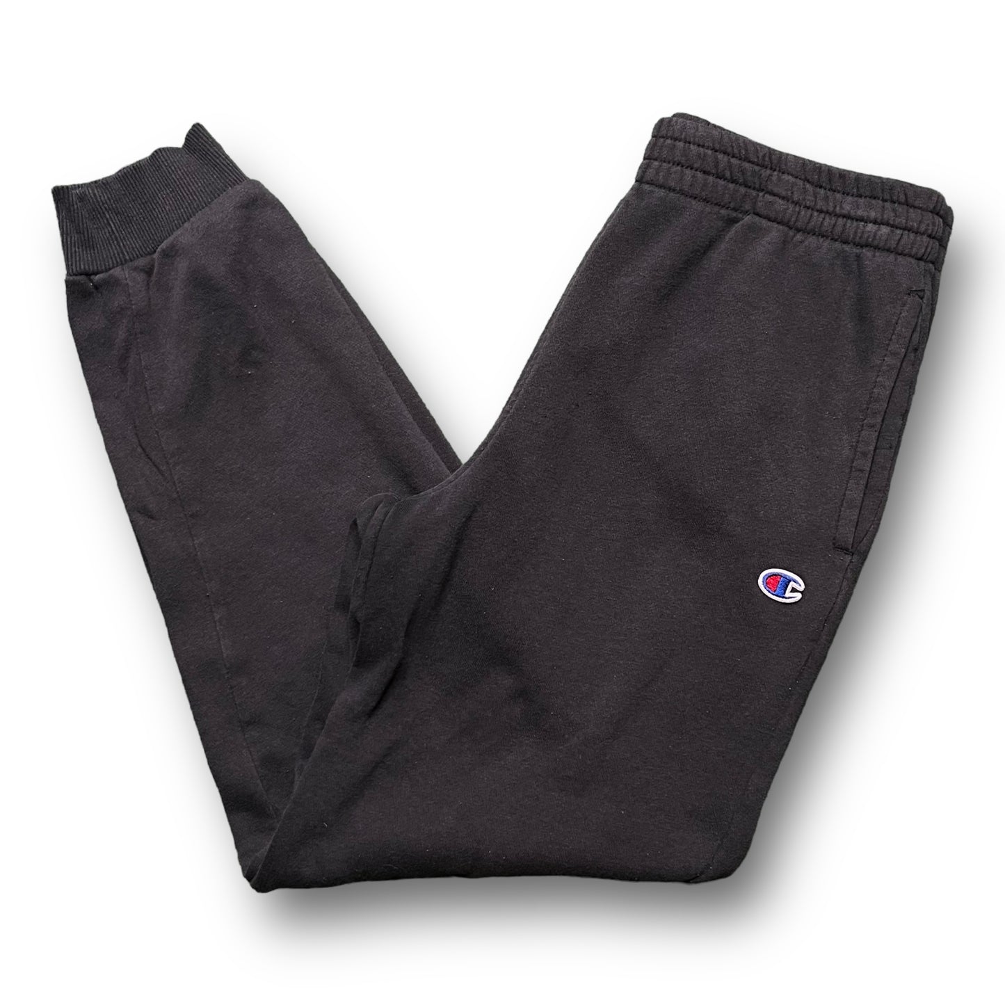 Black Champion Cuffed Sweats - YL