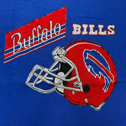 90s Buffalo Bills Helmet Blue Tee - XL