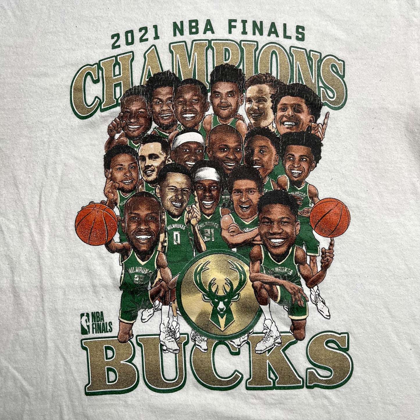 ‘21 Milwaukee Bucks NBA Champs Tee (S)