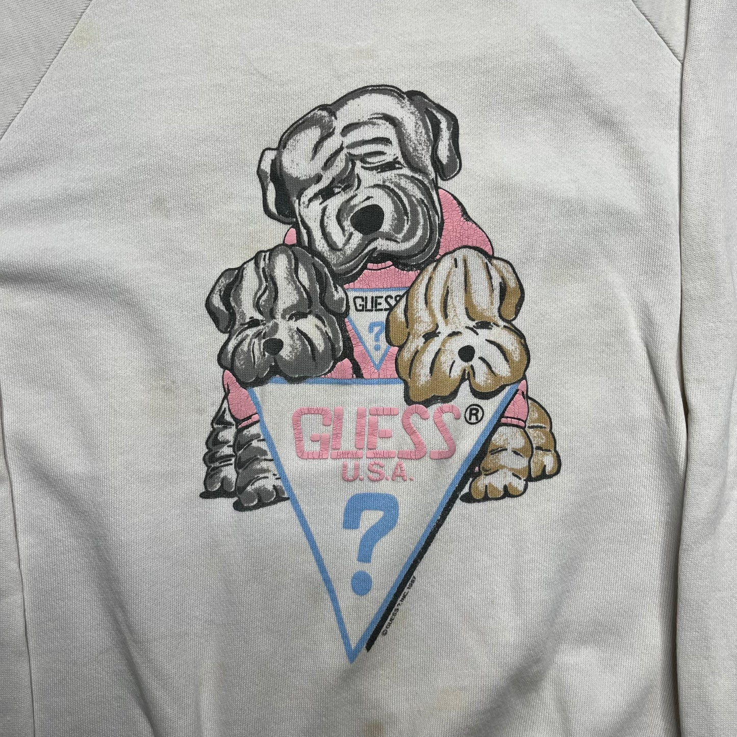 1987 Guess USA SharPei Dogs Crewneck - M