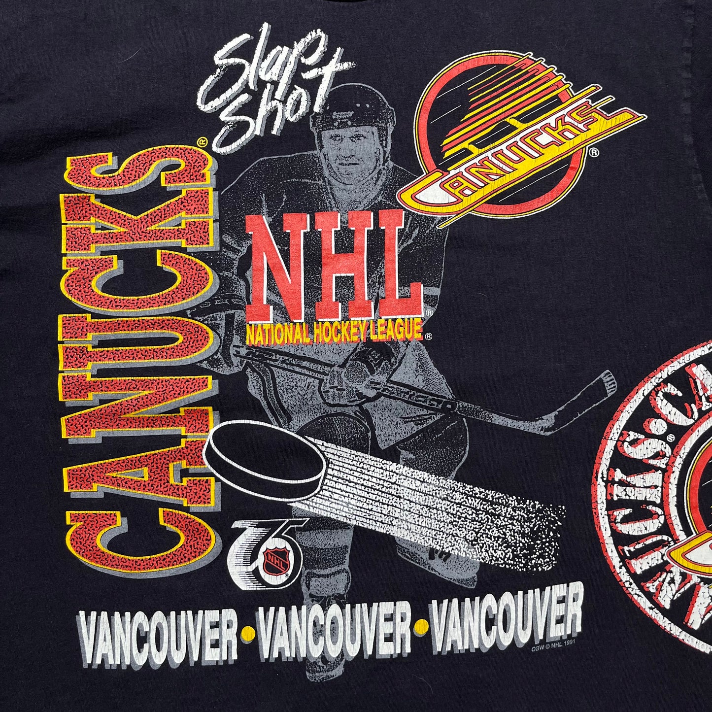 1991 Vancouver Canucks NHL Tee - L