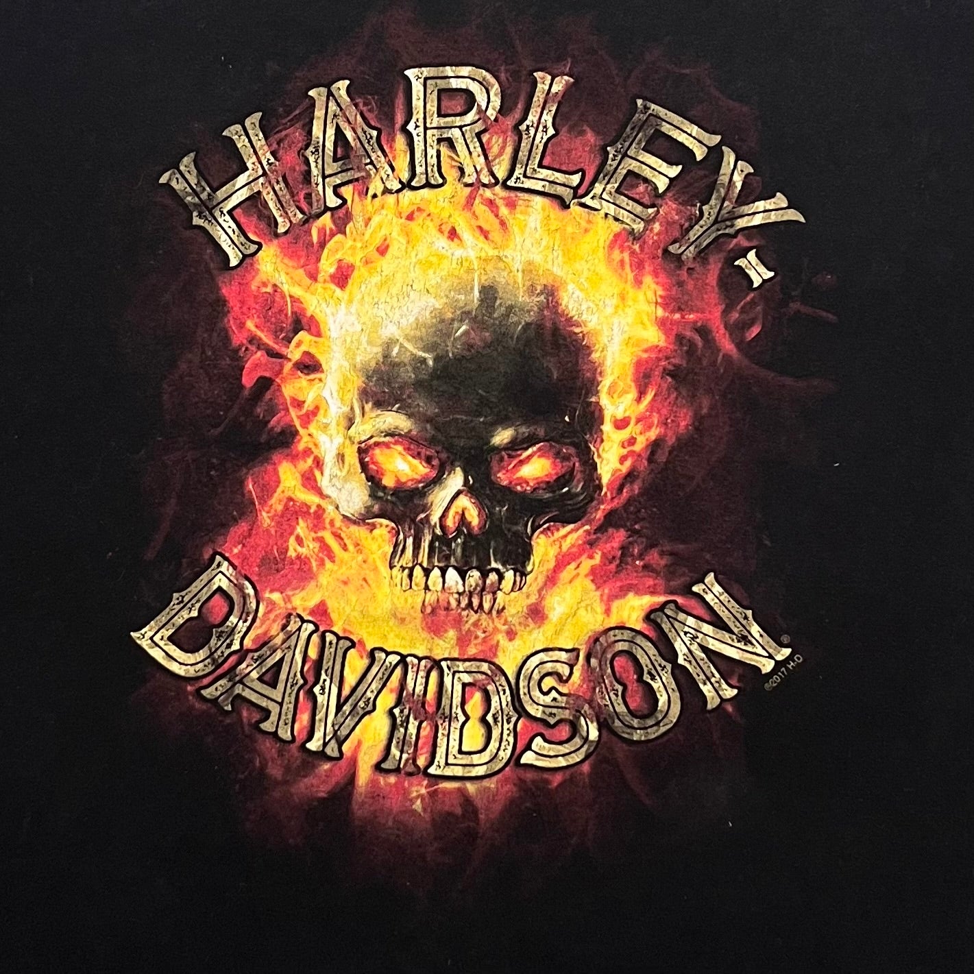 ‘13 Ohio Harley Davidson Skull Tee - L