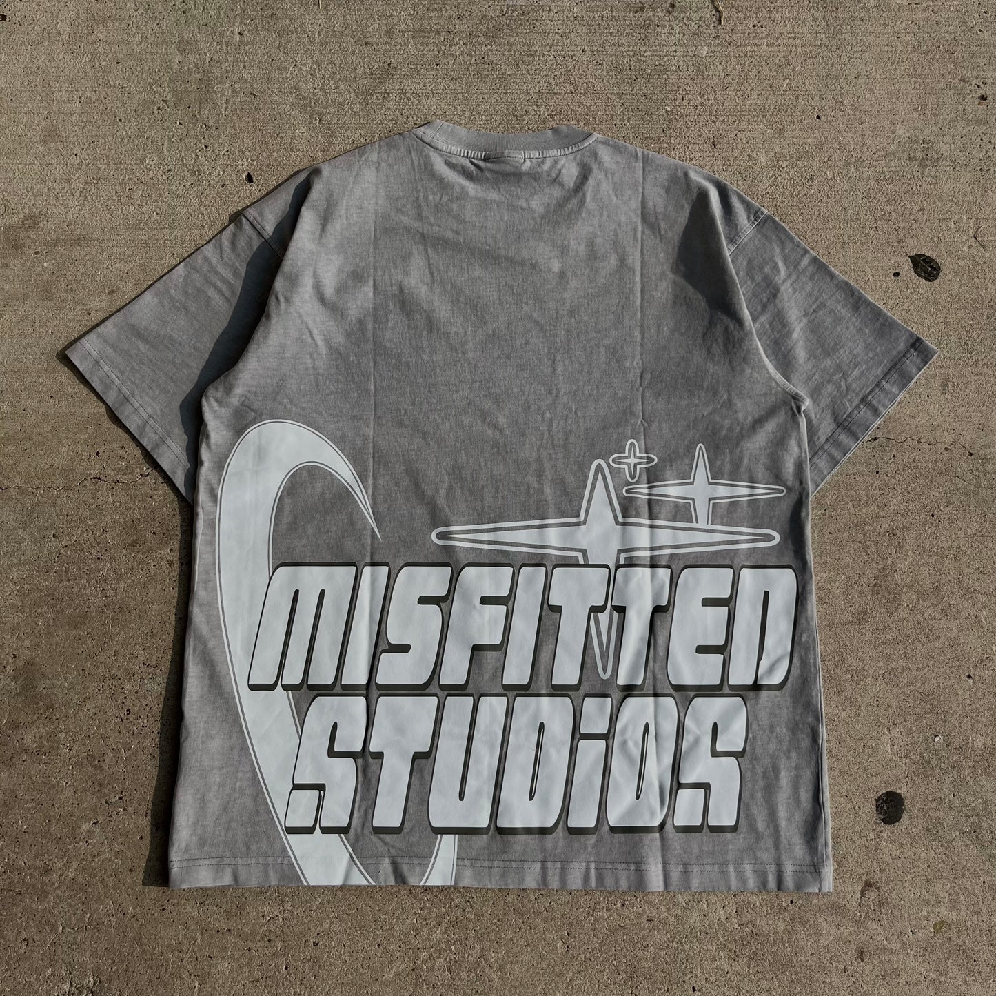 Grey Misfitted Studios Star Tee