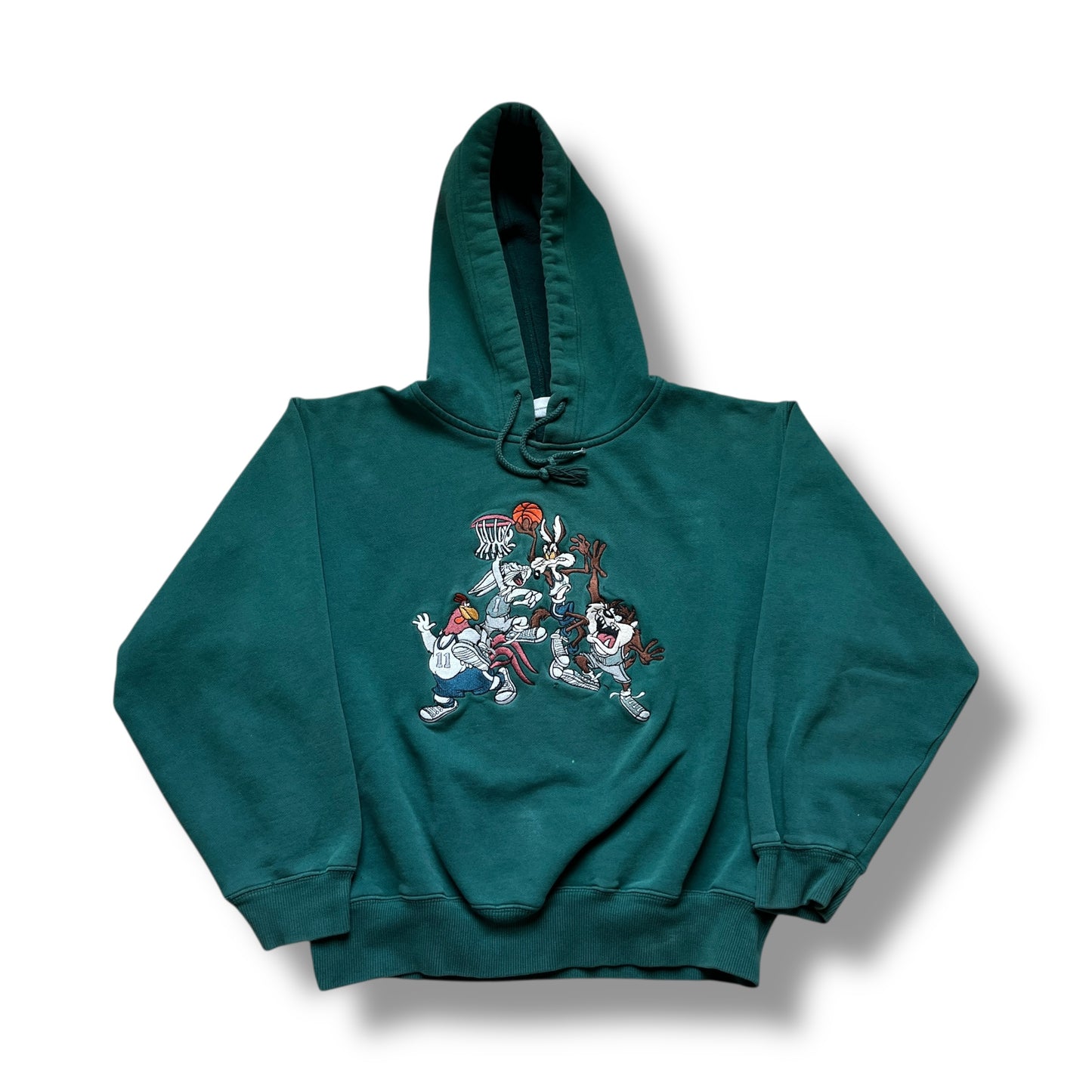 90s Looney Tunes Green Hoodie - S