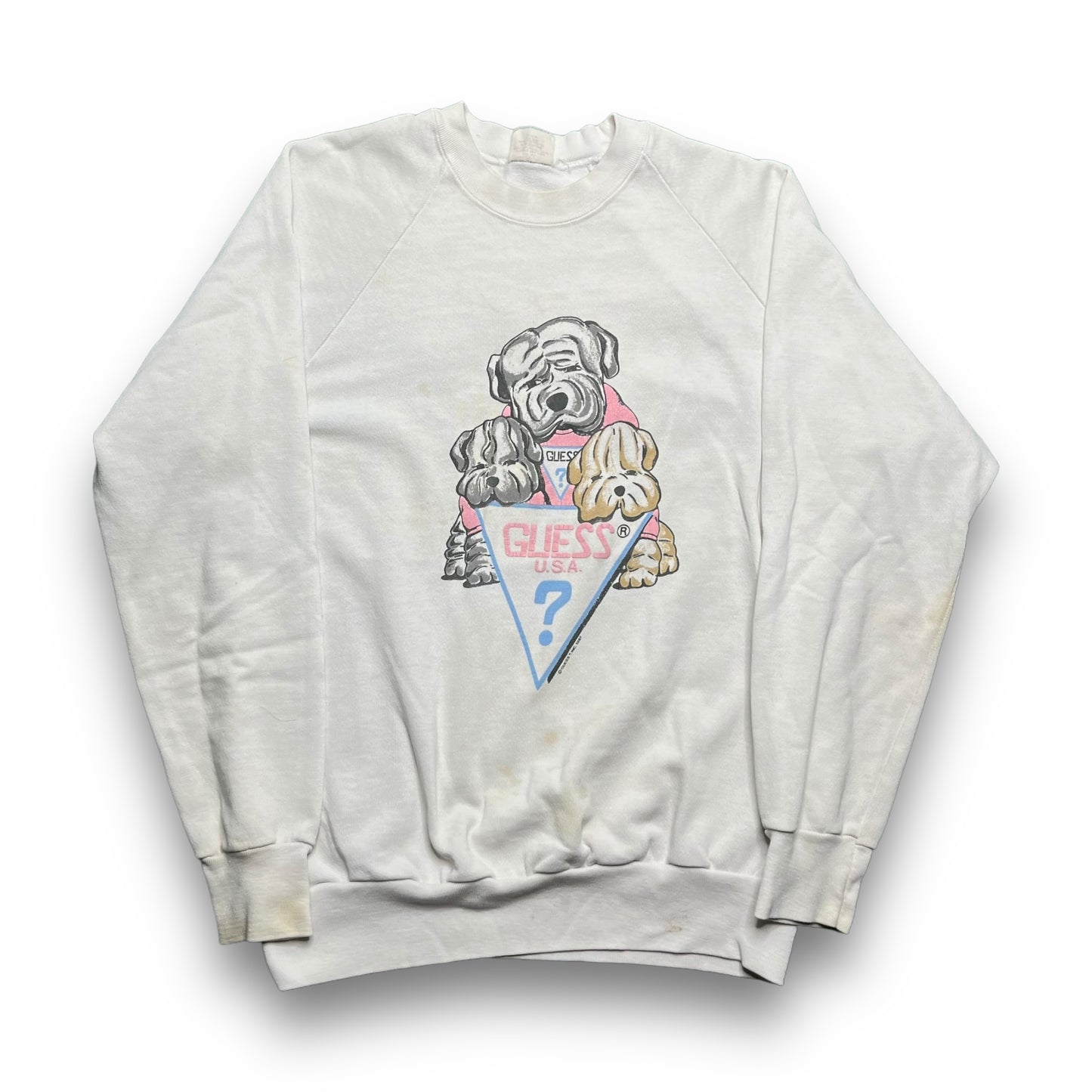 1987 Guess USA SharPei Dogs Crewneck - M