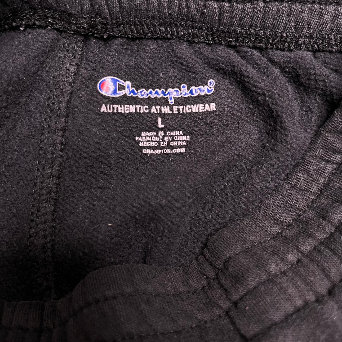 Black Champion Cuffed Sweats - YL