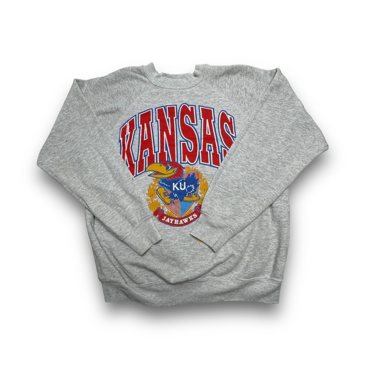 90s Kansas Jayhawks KU Crewneck - M