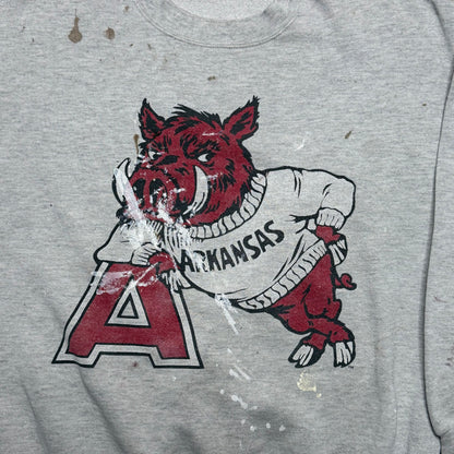 90s Arkansas Razorback Crewneck- M
