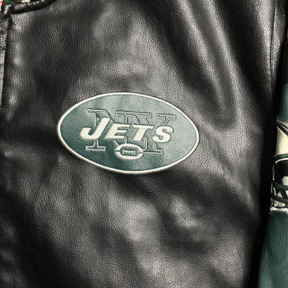 00s New York Jets Leather Jacket (3XL)