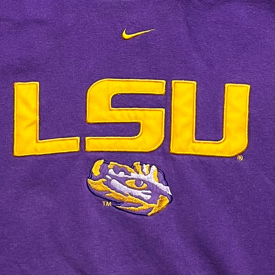 00s Nike LSU Tigers Purple Hoodie - M