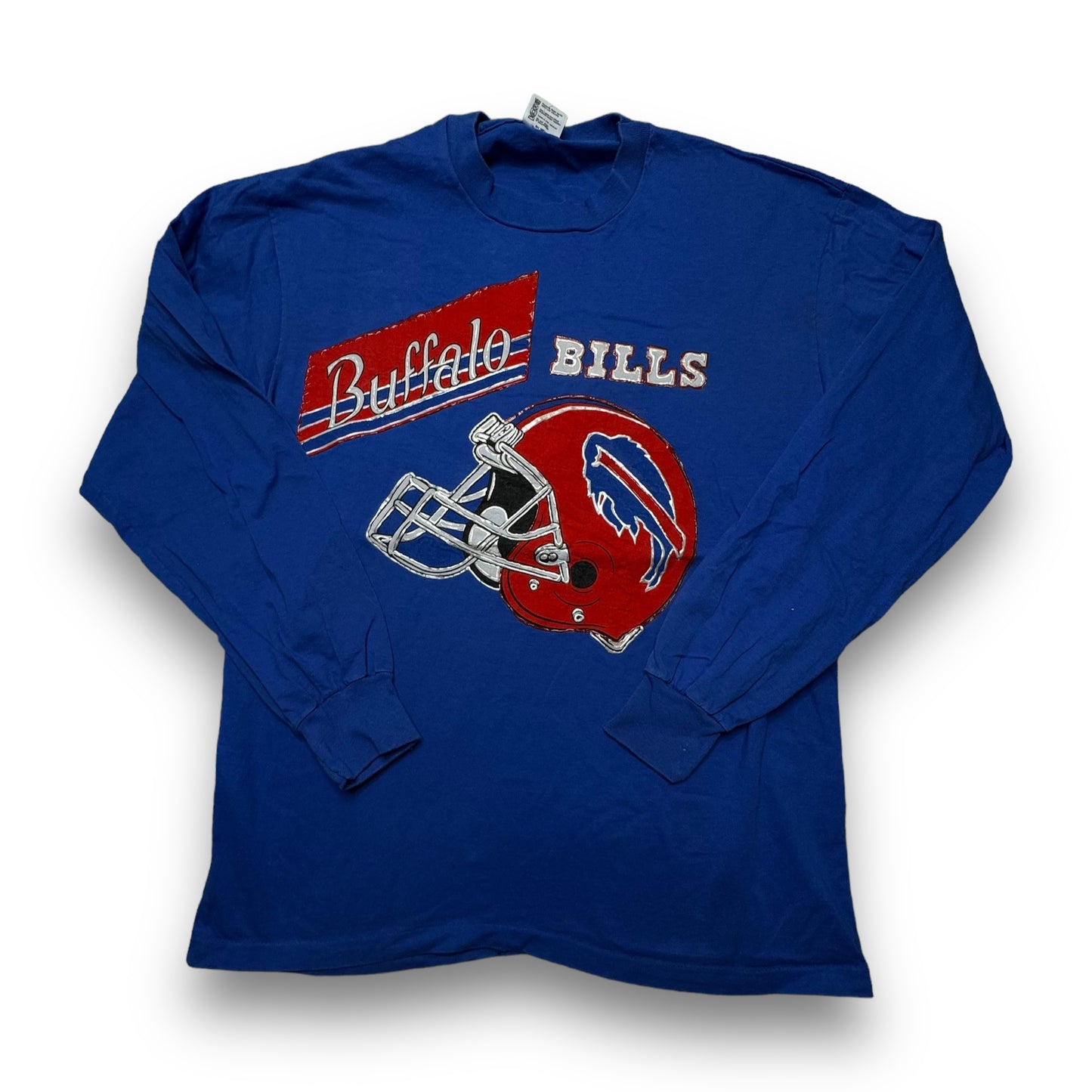 90s Buffalo Bills Helmet Blue Tee - XL