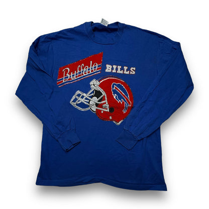 90s Buffalo Bills Helmet Blue Tee - XL