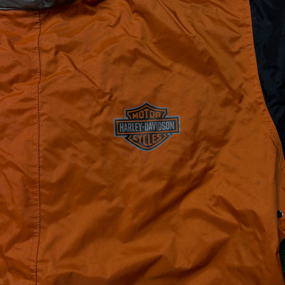 Orange Harley Davidson Windbreaker Jacket (XL)