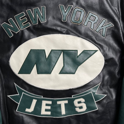 00s New York Jets Leather Jacket (3XL)