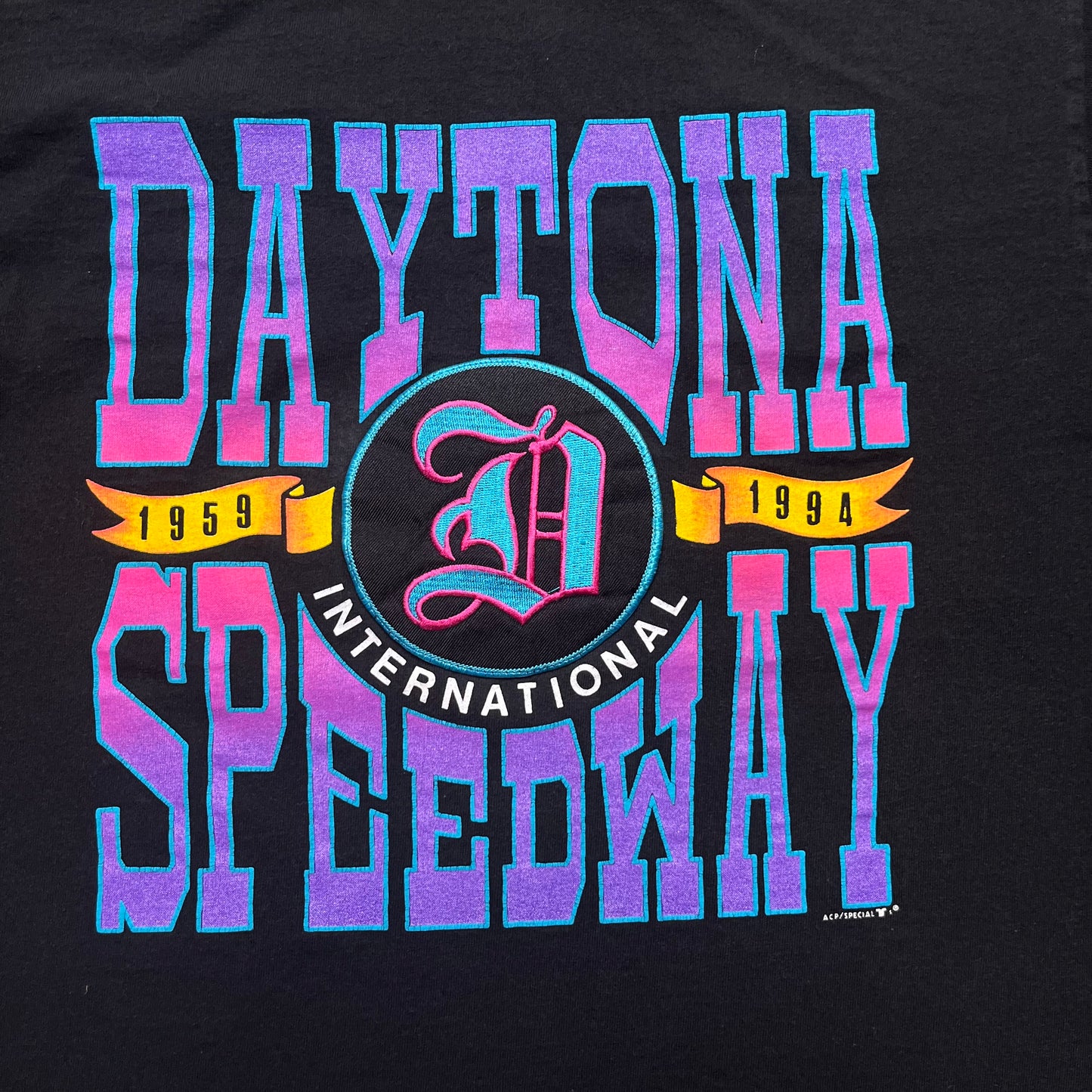 90s Daytona Speedway Black Tee - M