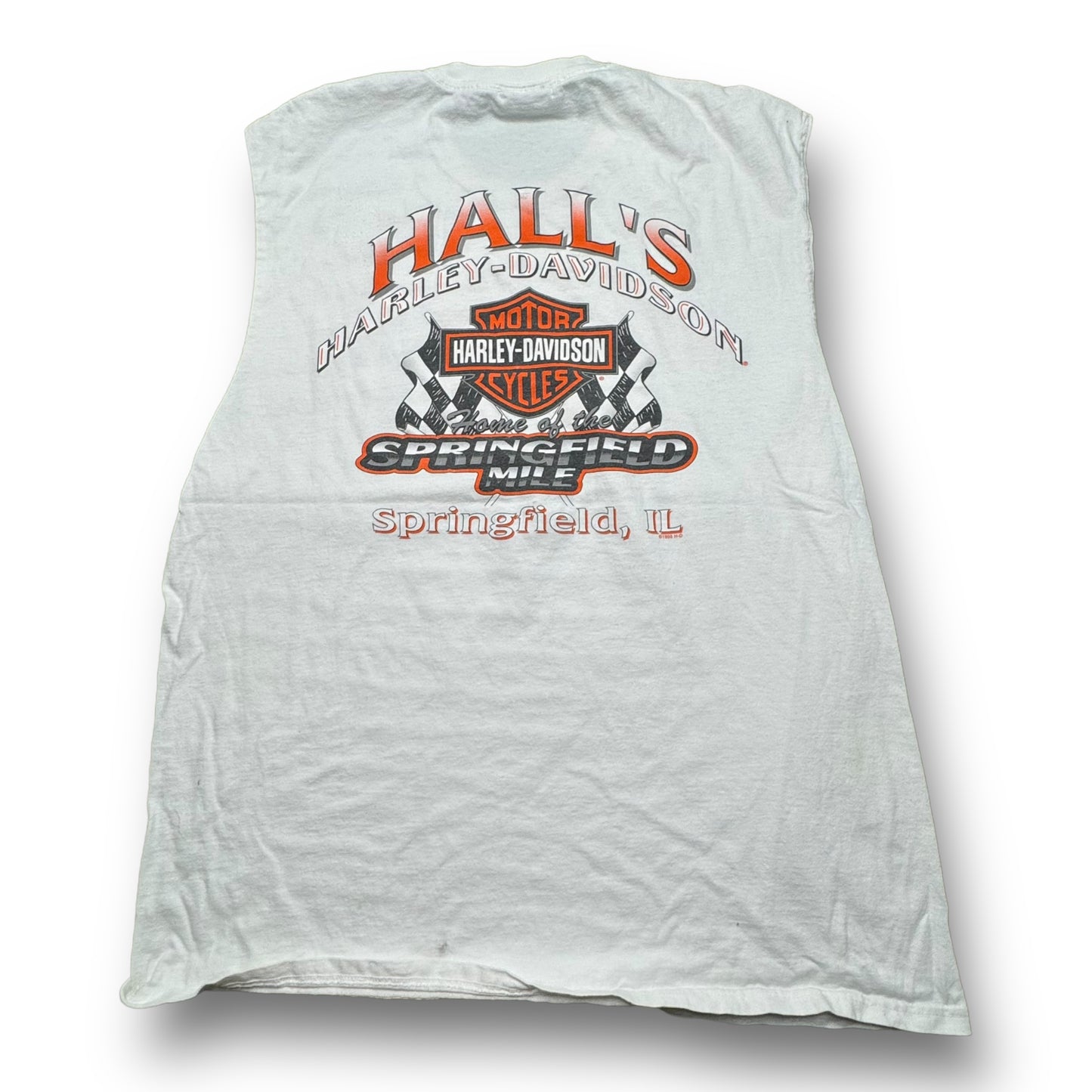 ‘12 HallsHarley Davidson Cut-Off Tee -XL