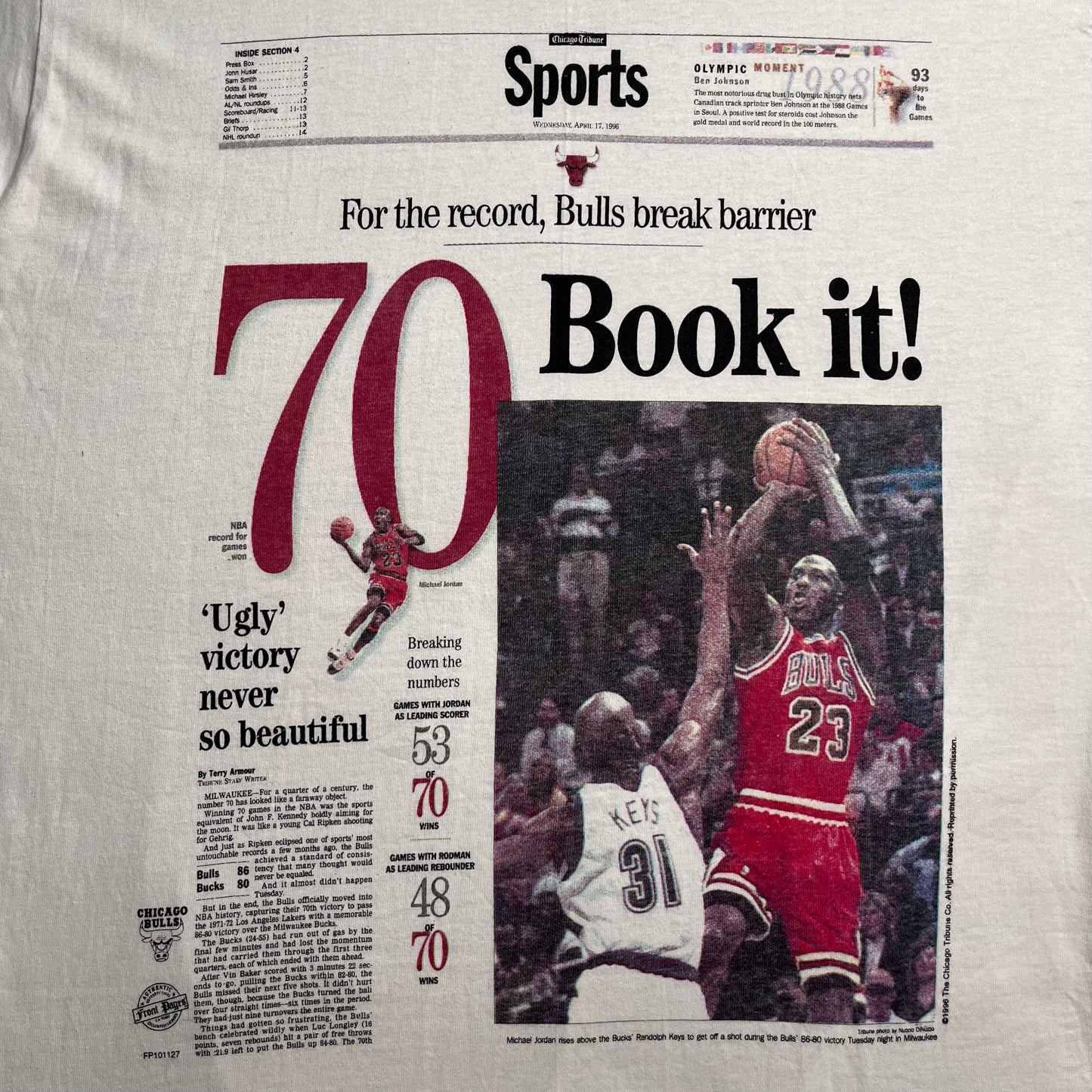 1996 Chicago Bulls Jordan Tee (XL)