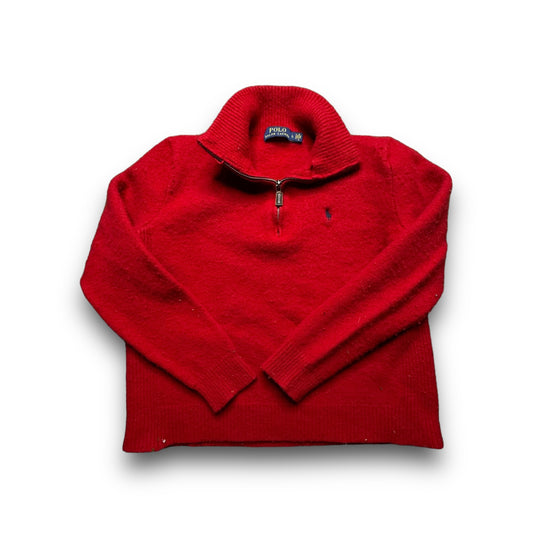 Women’s Red Wool Polo Crewneck (L)
