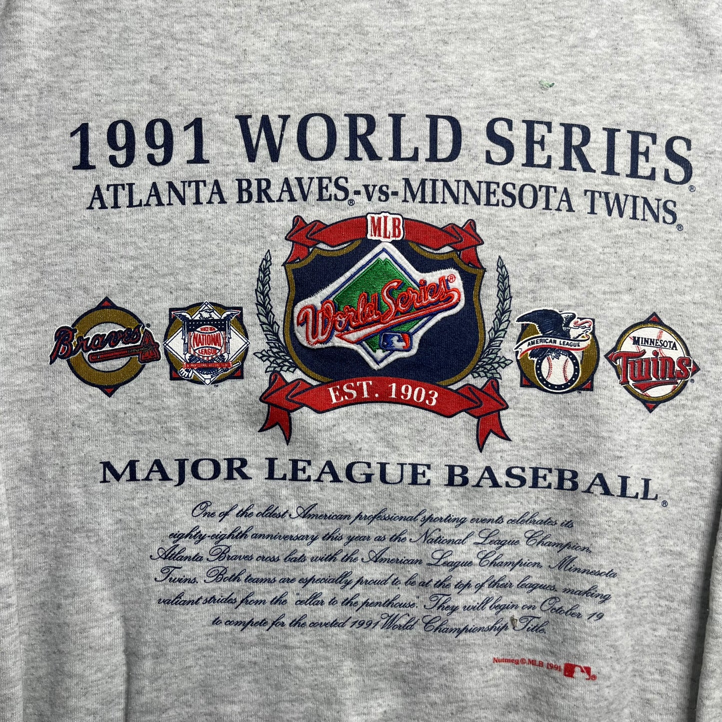 1991 Nutmeg World Series Crewneck - M