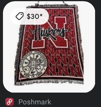 90s Nebraska Cornhuskers Blanket