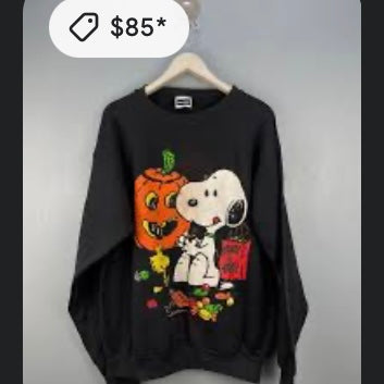 90s Peanuts Snoopy Halloween Crewneck (M)