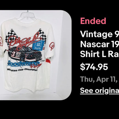 1992 NASCAR Dale Earnhardt Tee (XL)