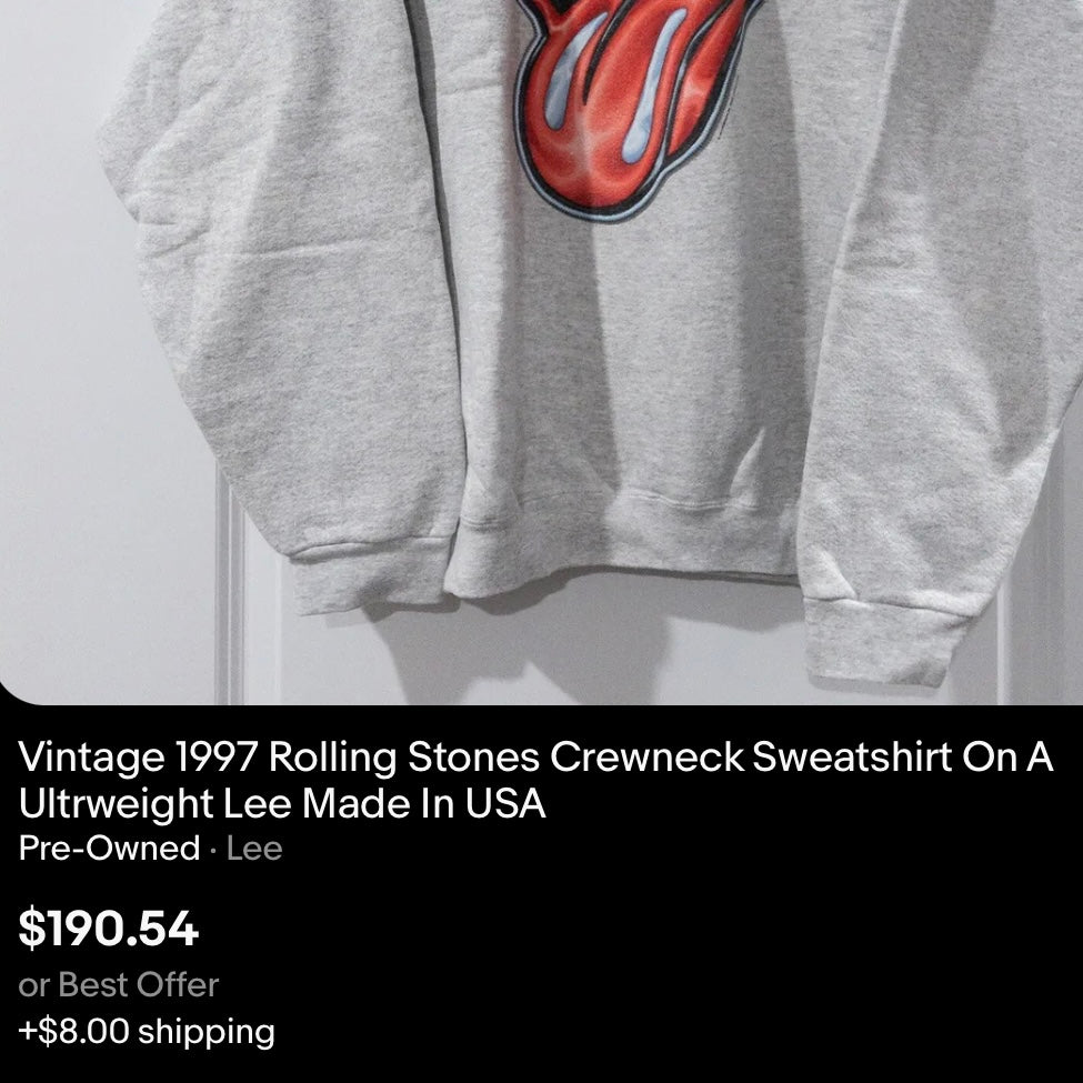 ‘97 Rolling Stones Tour Crewneck (XL)